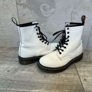 White Dr. Martens 1460 Boot